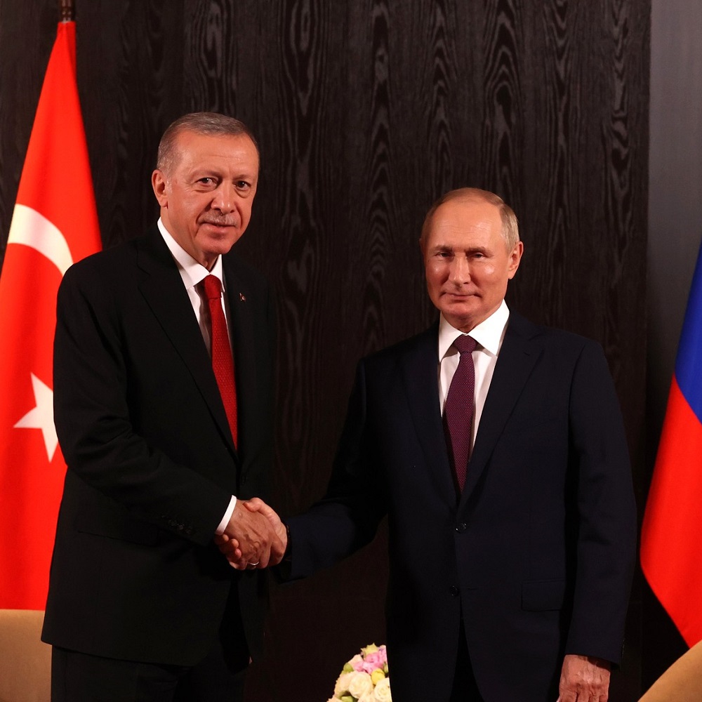 Vladimir Putin with President of Türkiye Recep Tayyip Erdoğan